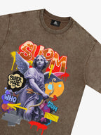 Retro Angel Statue Graffiti T-Shirt
