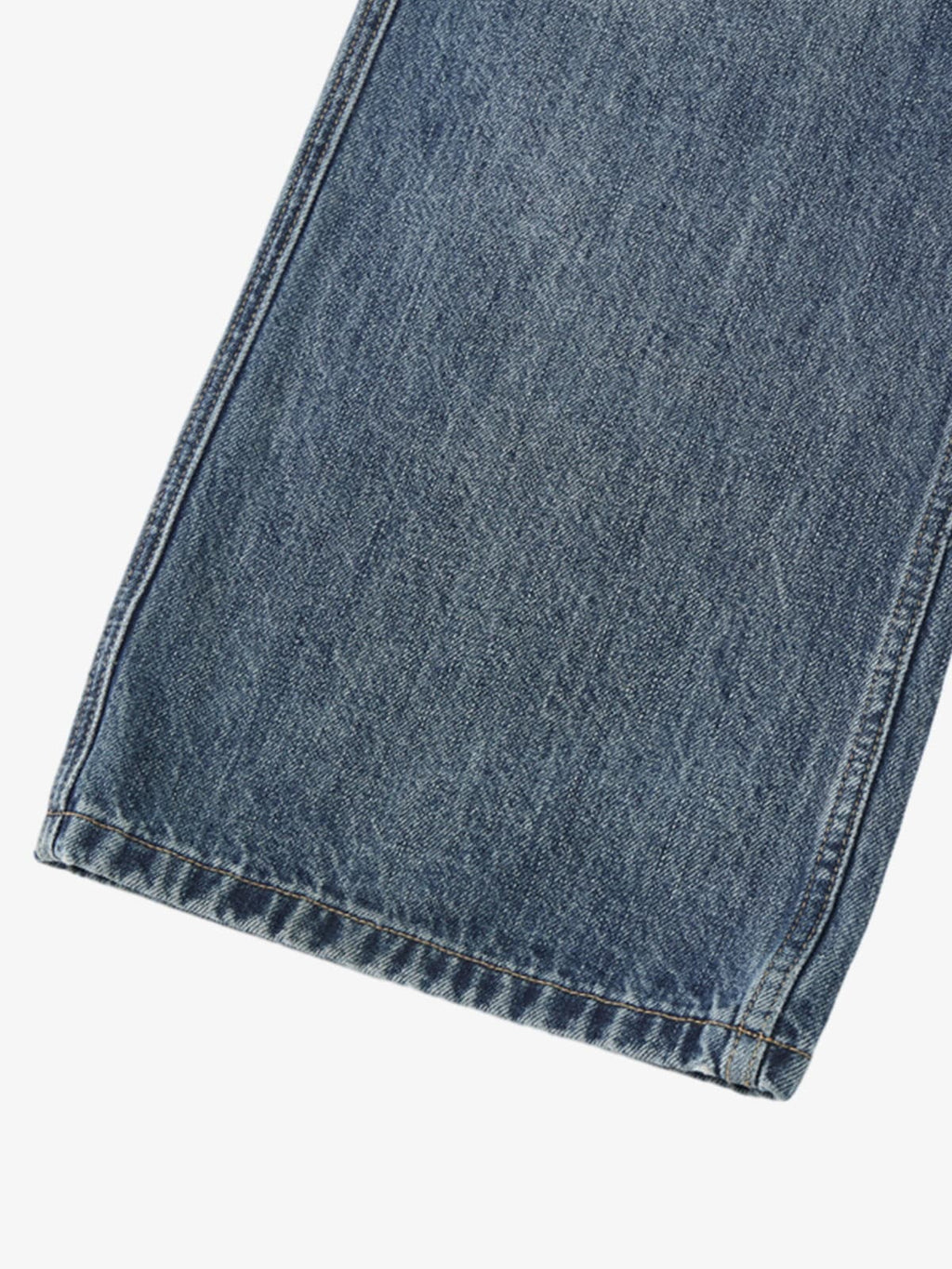Vintage Washed Slant-Pocket Flared Jeans