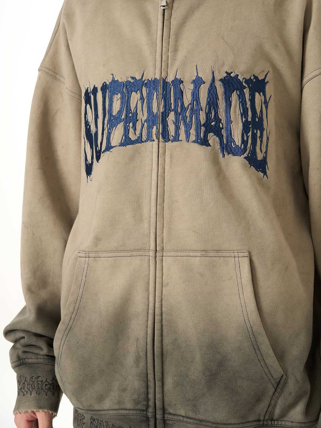 precipice Thorn Embroidery Zip Hoodie