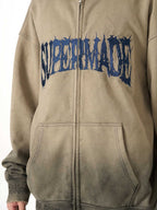 precipice Thorn Embroidery Zip Hoodie
