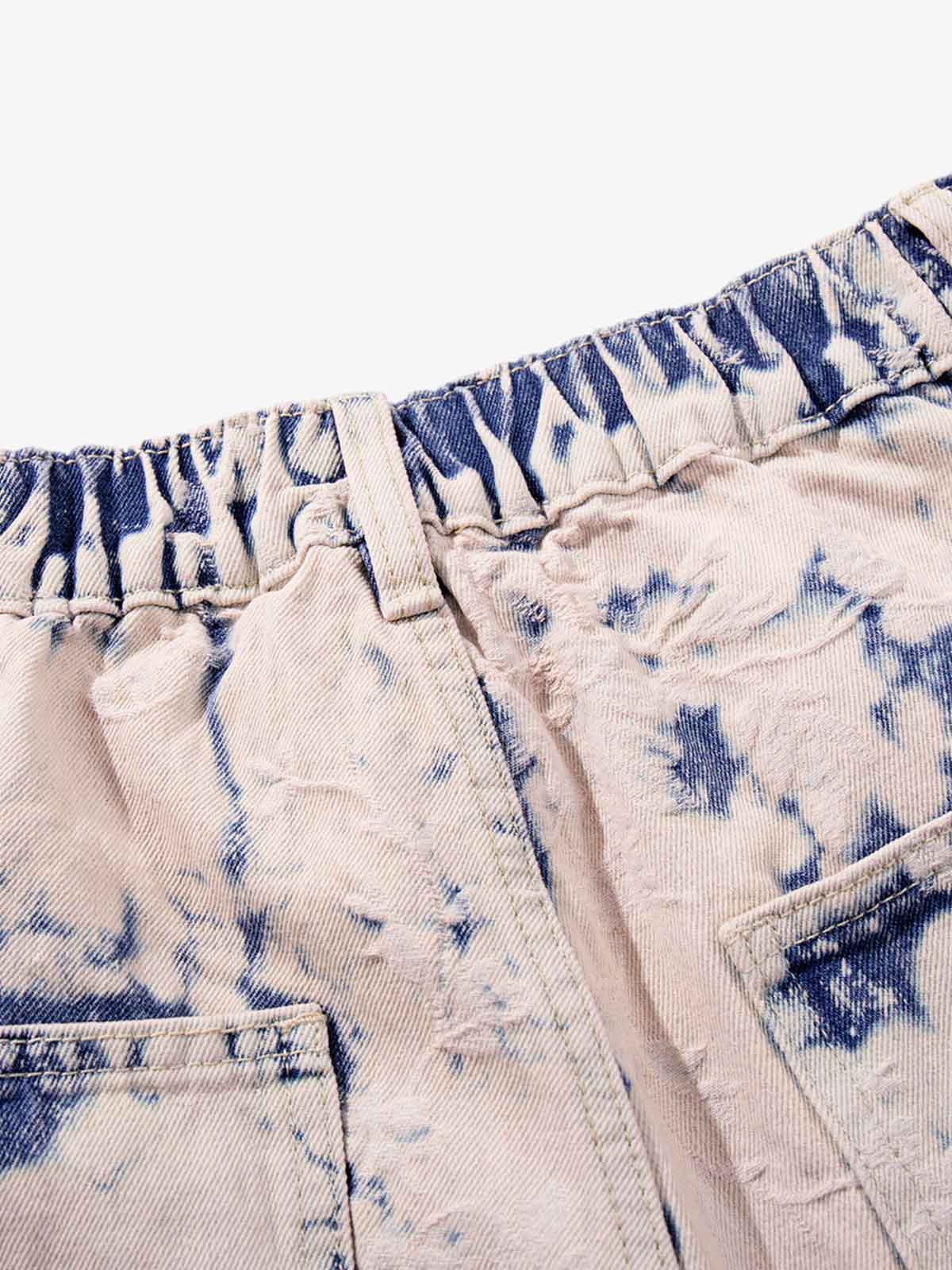 Vintage Ombré Acid Wash Wide-Leg Jeans