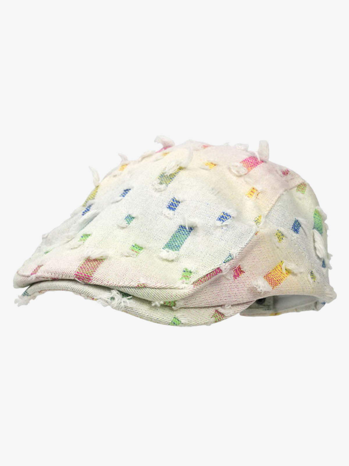 Distressed Rainbow Star Patchwork Flat Cap