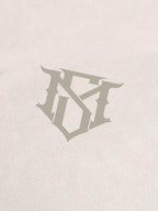 Metallic Print Suede Crew Neck T-Shirt