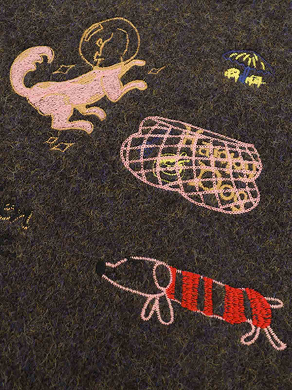 Vintage Embroidered Graphic Knit Sweater Vest