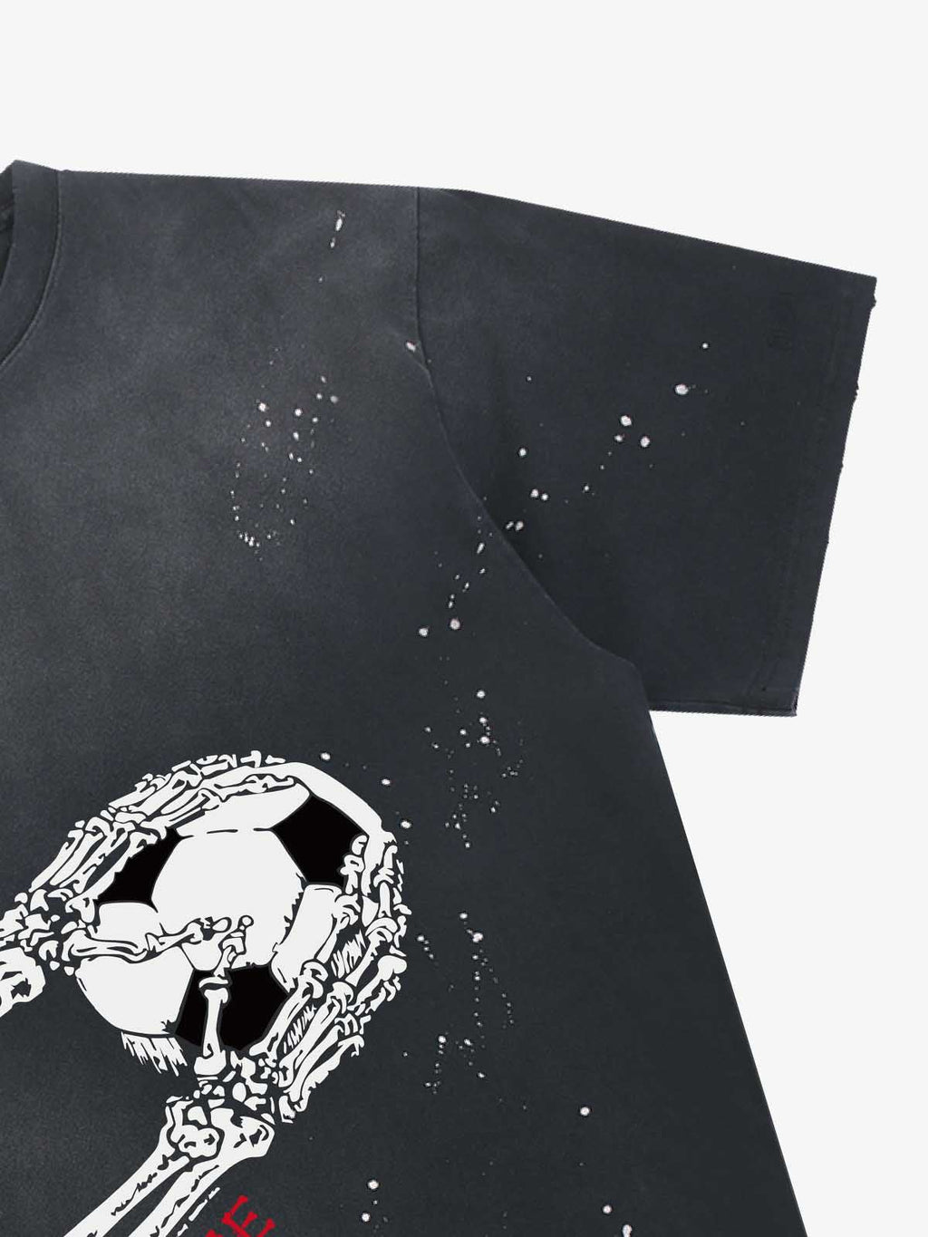 Skull Goalkeeper Splatter Graphic T-Shirt