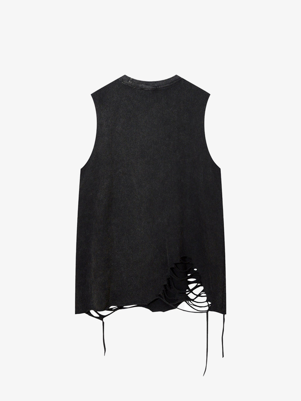 Street Ripped Vest with Detachable Necklace