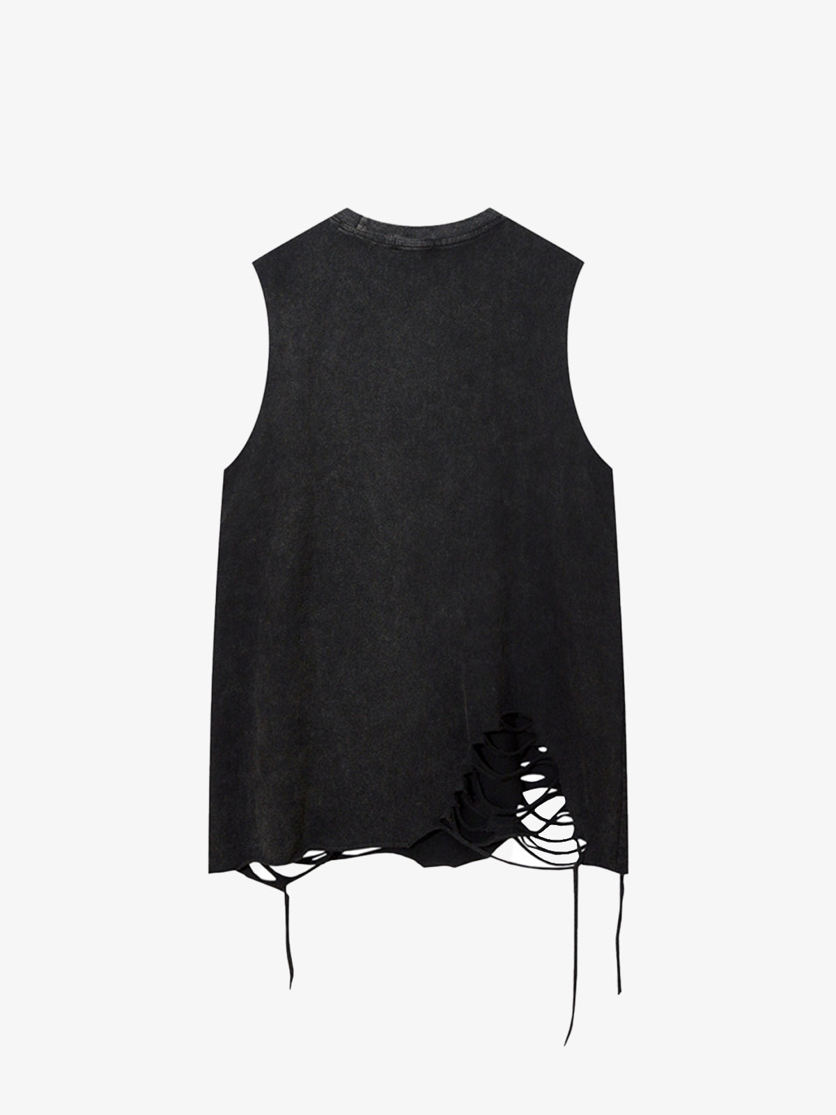 Street Ripped Vest with Detachable Necklace