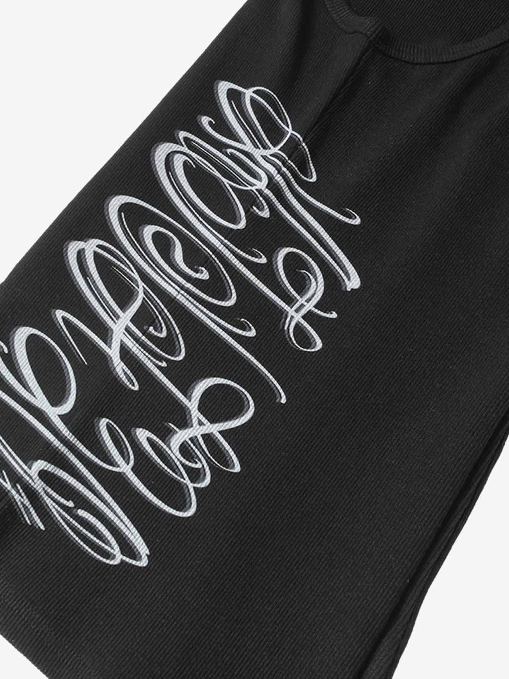 Street Ribbed Slim Fit Printed Vest