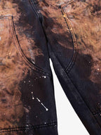 Graffiti Painted Cargo Denim Jeans
