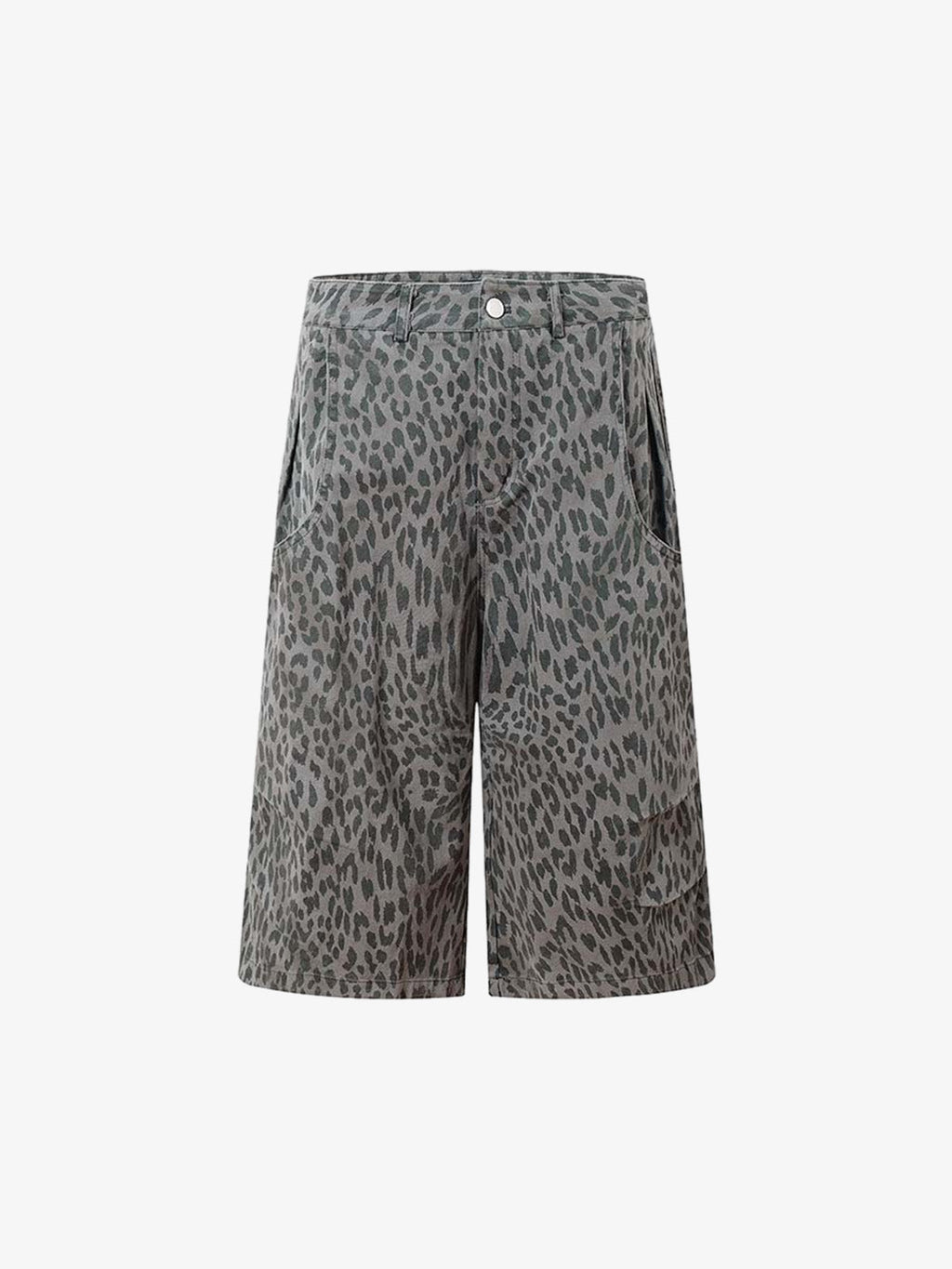 Leopard Print Wide Leg Jorts