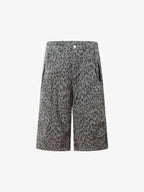 Leopard Print Wide Leg Jorts