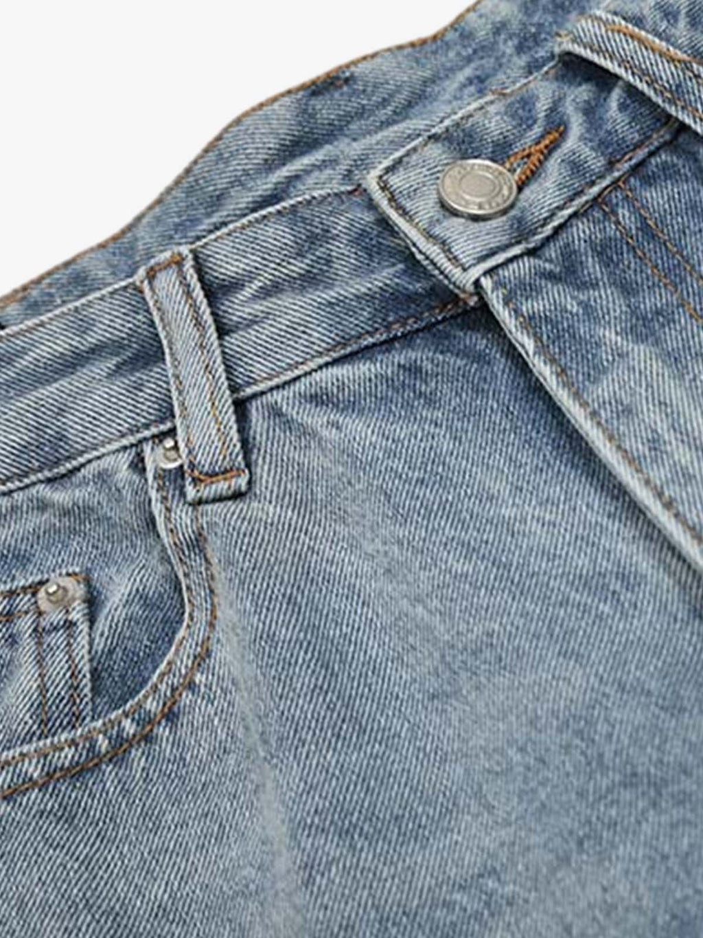 Distressed Light Wash Denim Jorts