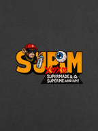 SUPM Trendy Hip-Hop Monkey Graffiti Font T-Shirt