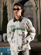 precipice Retro Slogan Embroidered Canvas Set - 2594