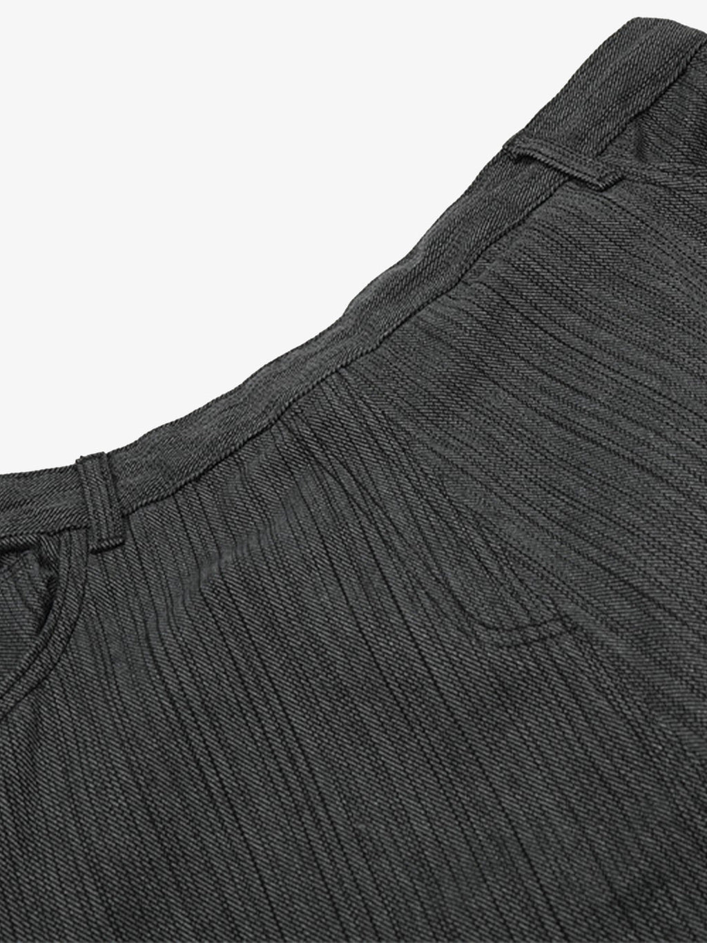 Striped Textured Reverse Pocket Pants