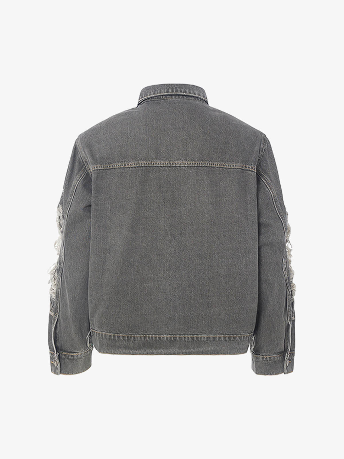 Retro Washed Distressed Denim Jacket