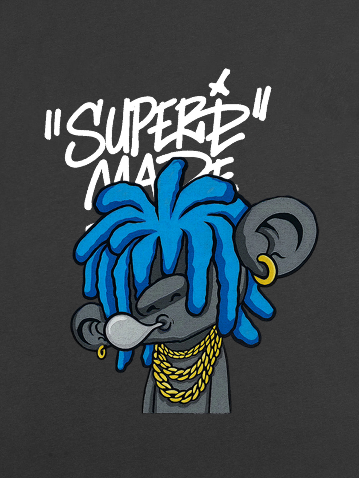 Theprecipice Graffiti Trend Blue Dreadlock Boy T-Shirt