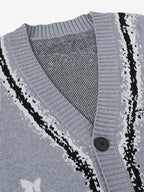 Retro Butterfly Gradient Knit Cardigan Sweater