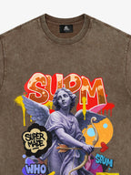 Retro Angel Statue Graffiti T-Shirt