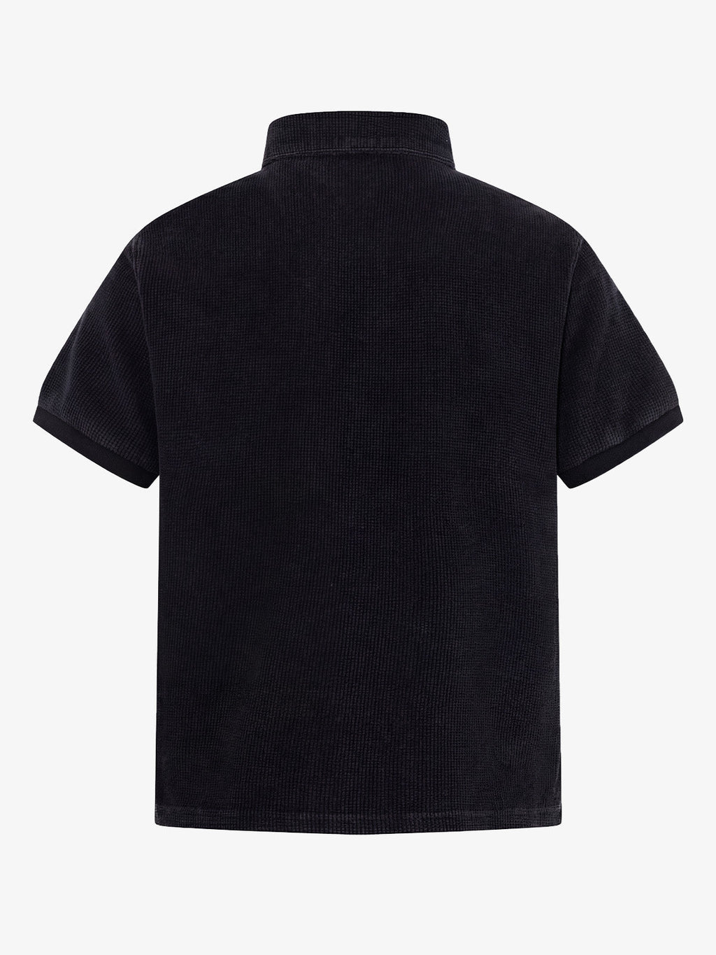 Embroidered Graphic Zip Polo Shirt
