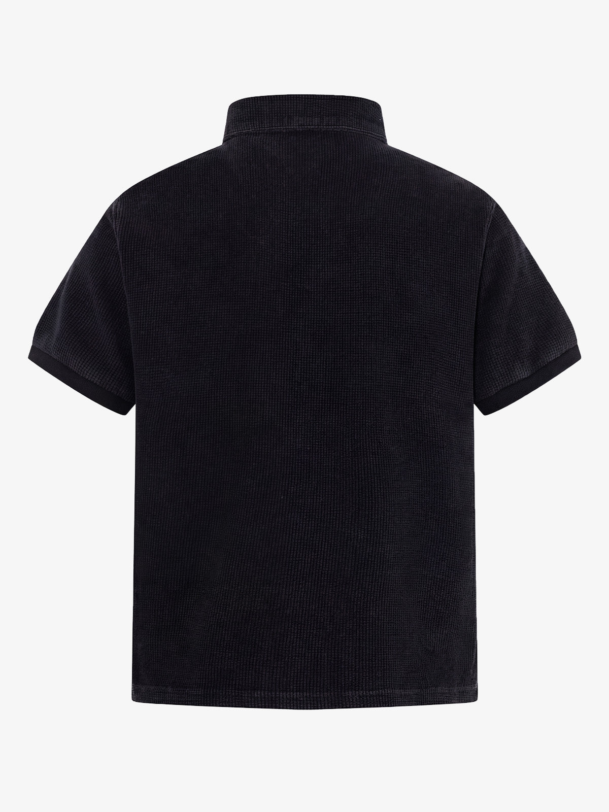 Embroidered Graphic Zip Polo Shirt