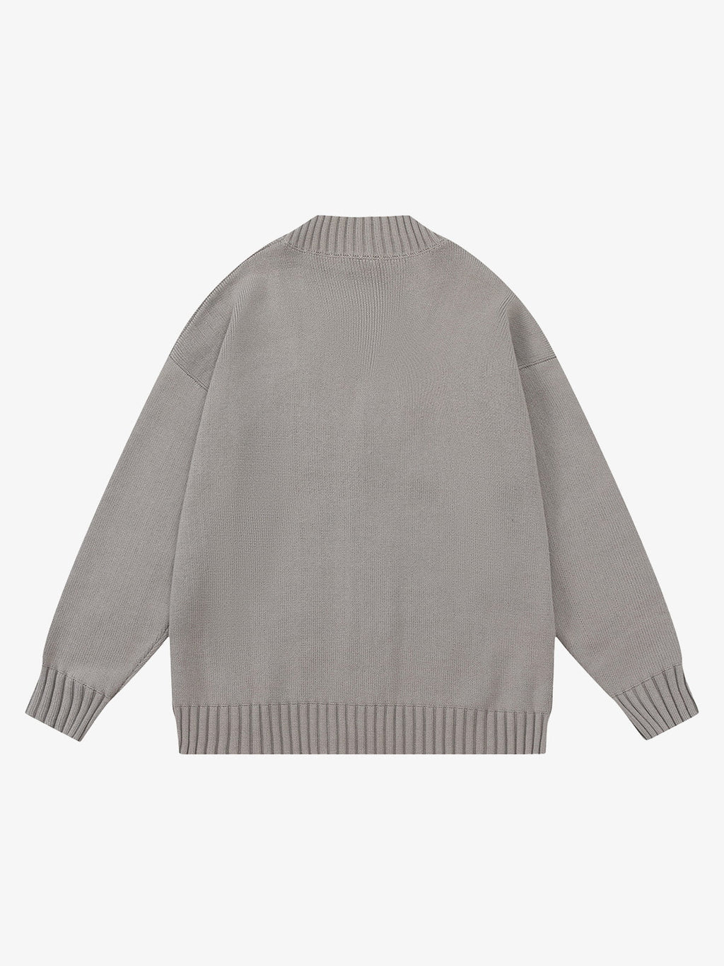 Layered Double V-Neck Ribbed Knit Cardigan