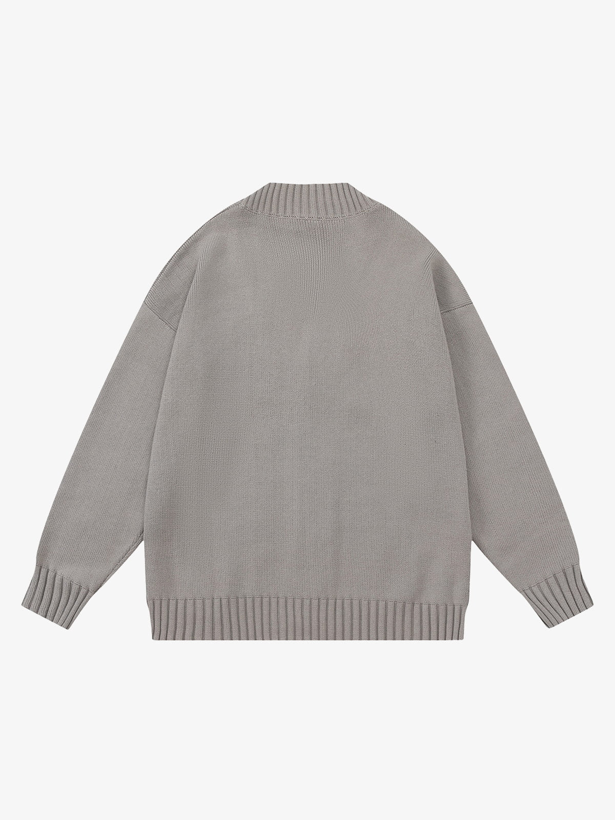 Layered Double V-Neck Ribbed Knit Cardigan