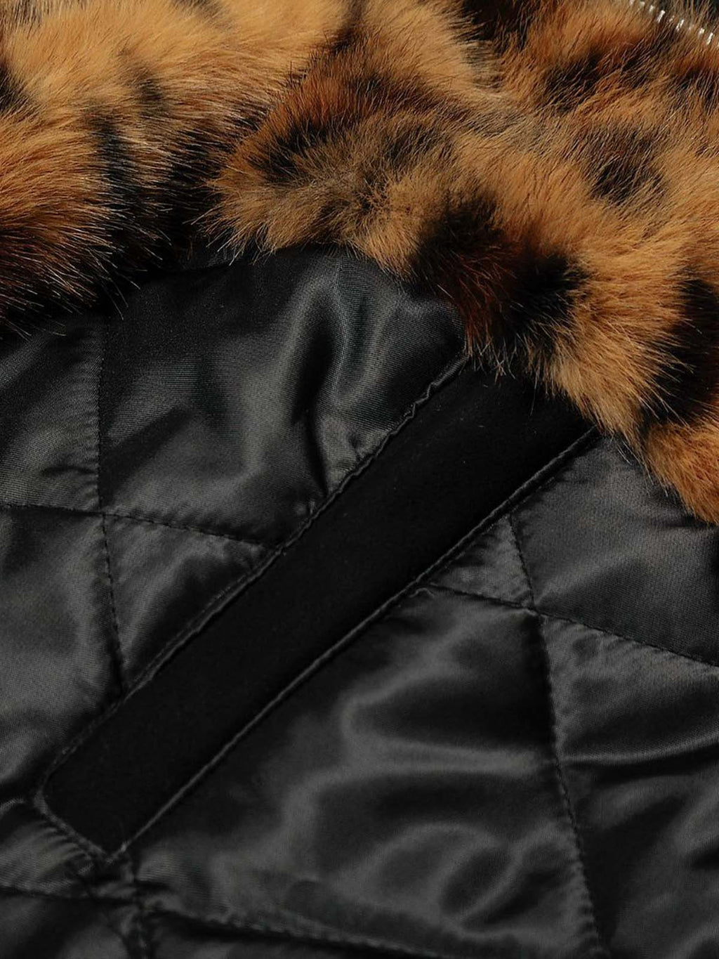 Tiger Print With Ears Hooded Fur Jacket