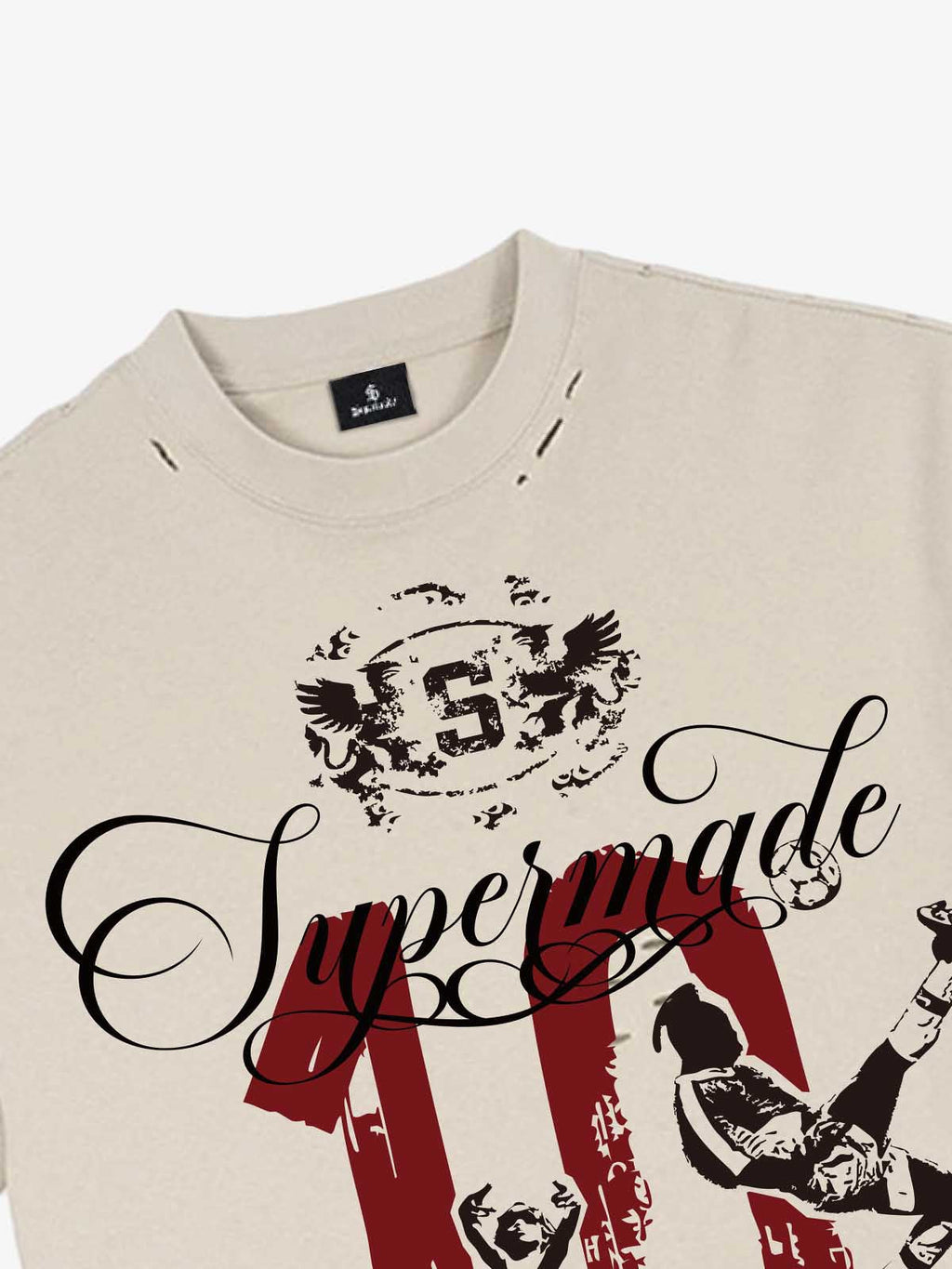 Vintage Soccer Player Graphic Number 10 T-Shirt