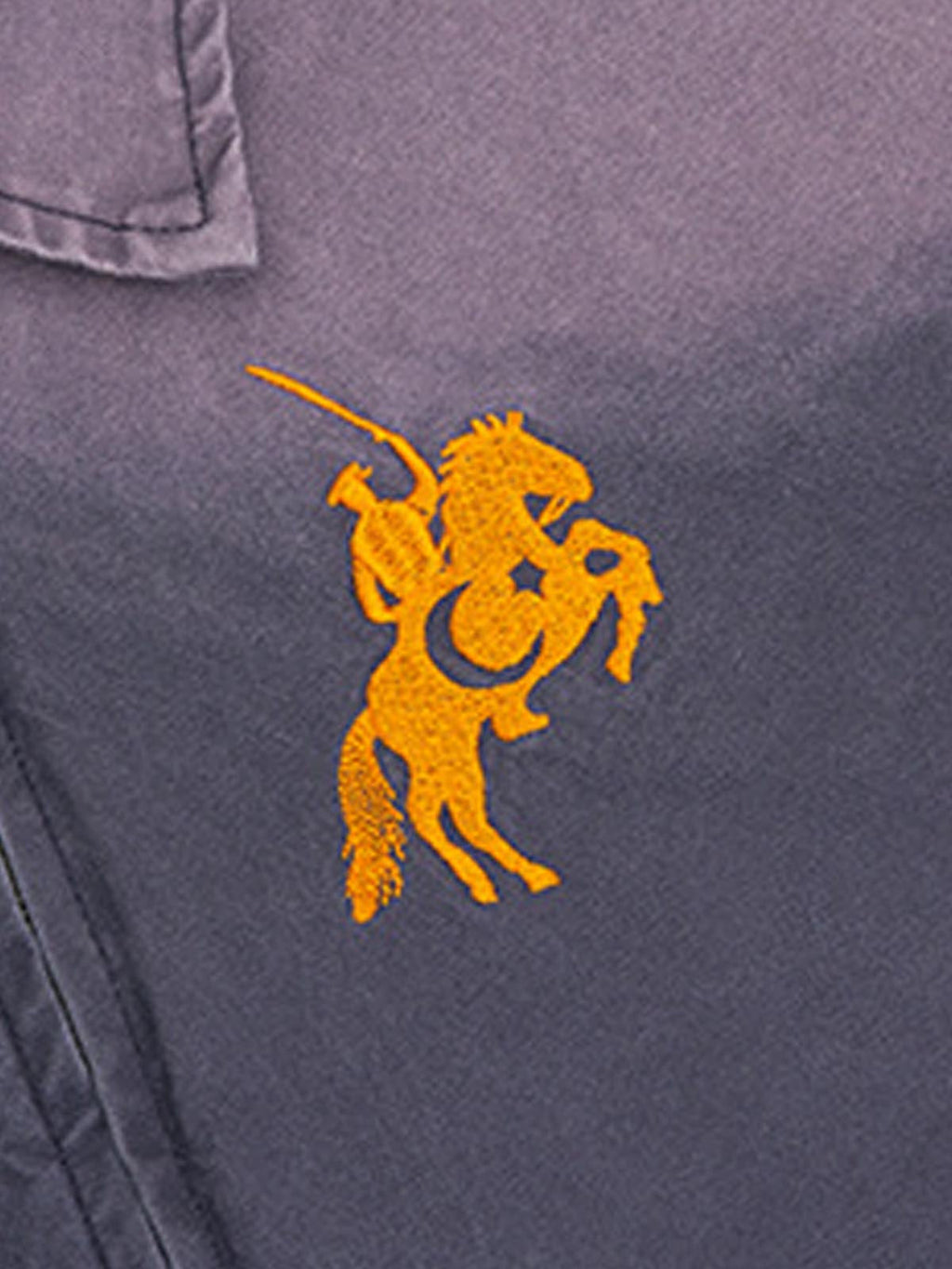 Washed Gradient Embroidered Zip Jacket
