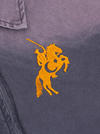 Washed Gradient Embroidered Zip Jacket