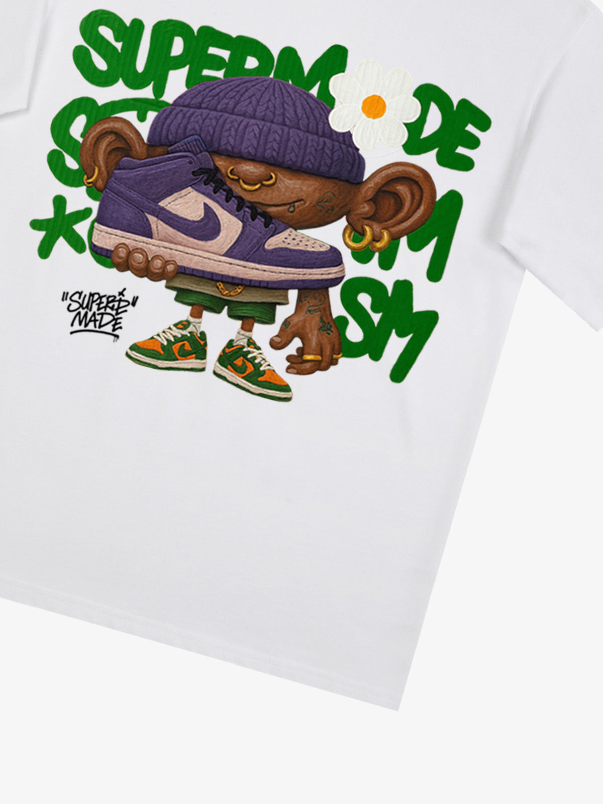 Street Cartoon Sneaker Graffiti Sneaker T-shirt