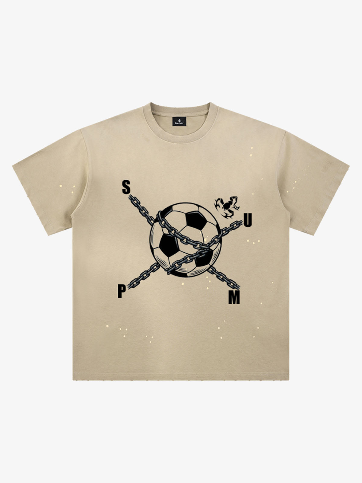 Chained Soccer Ball Graphic T-Shirt