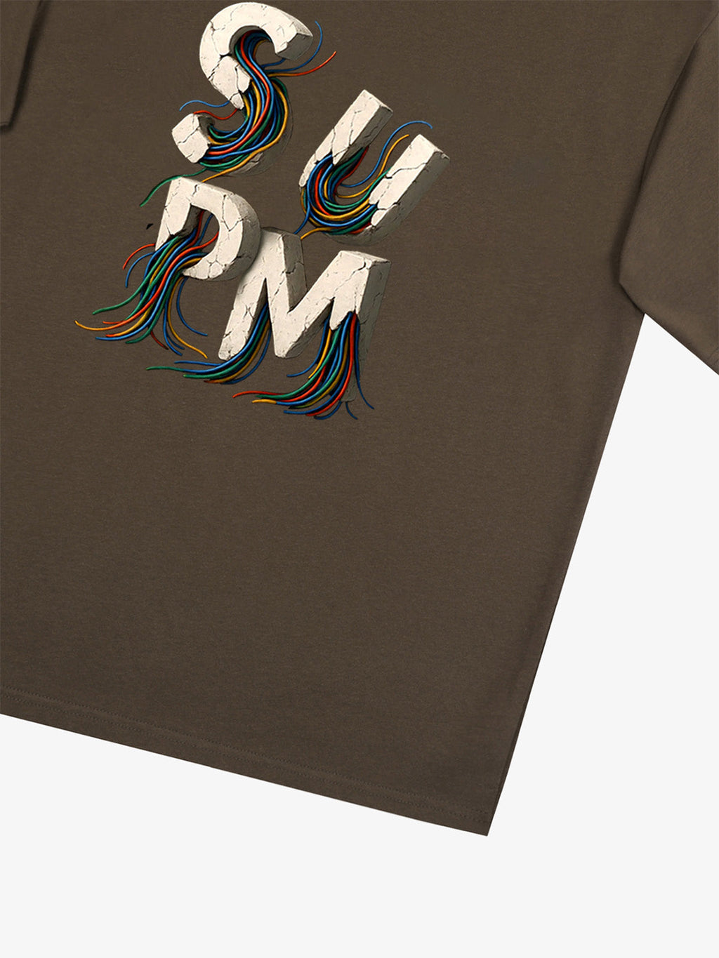 SPMD Letter Cable Graphic T-Shirt