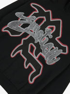 Retro Hip-Hop Cupid Rhinestone Zip Up Hoodie