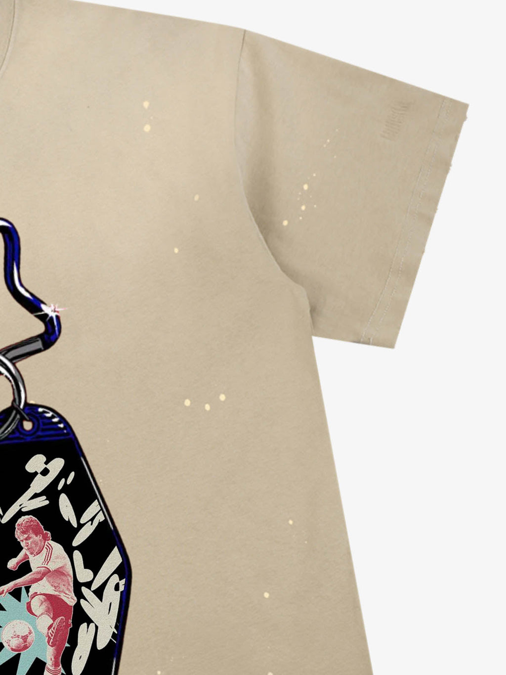 Vintage Keychain Graphic Soccer T-Shirt