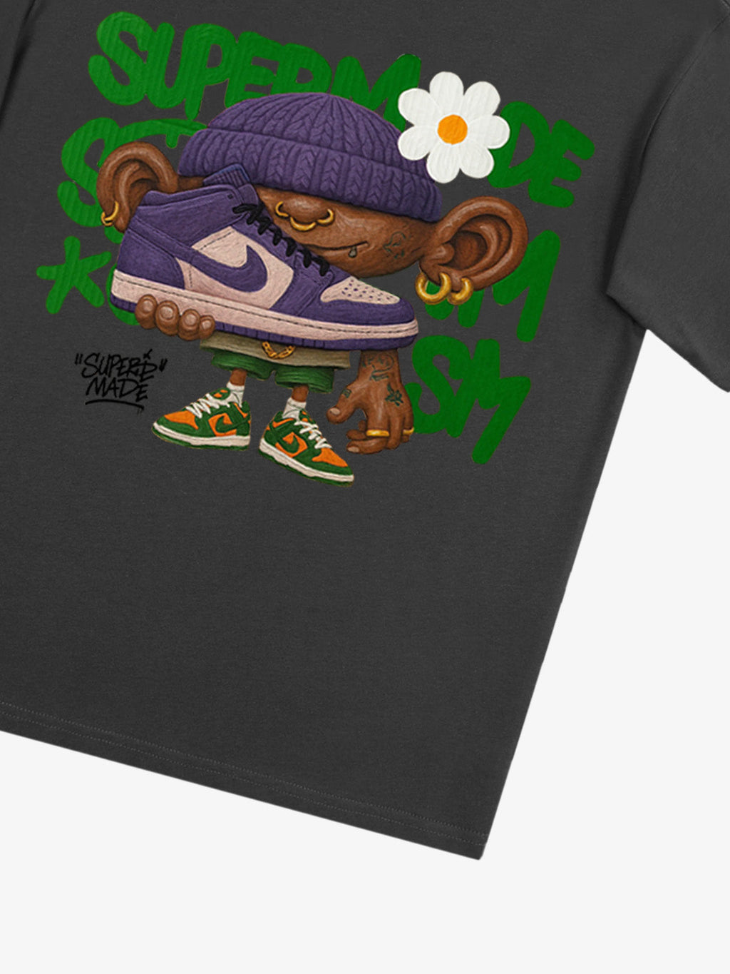 Street Cartoon Sneaker Graffiti Sneaker T-shirt
