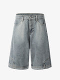 Washed Waistband Hem Jorts