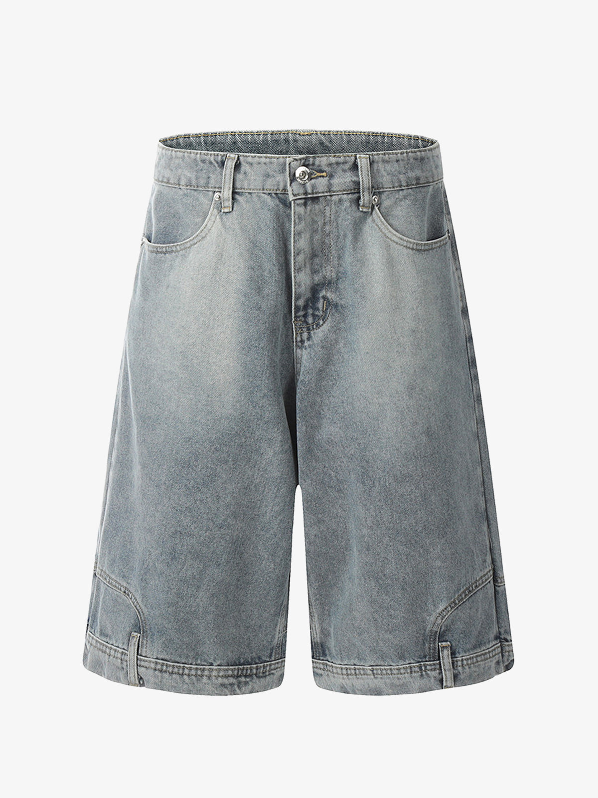 Washed Waistband Hem Jorts