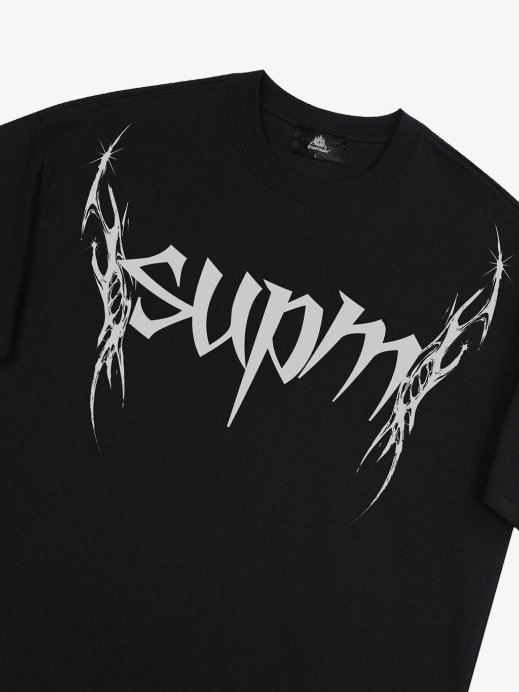 SUPM Gothic Sharp Letter Graphic T-Shirt