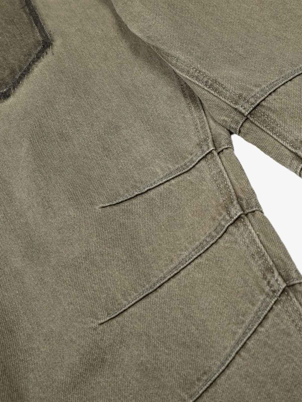 High Waist Pleated Barrel Leg Washed Pants