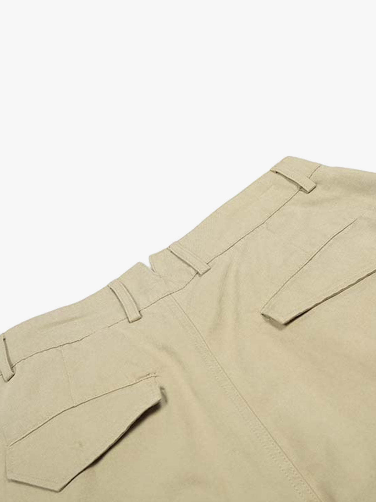 Cotton Pleated Wide Leg Jorts