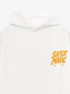 Distressed Graphic Bold Angel Wings Design Hoodie