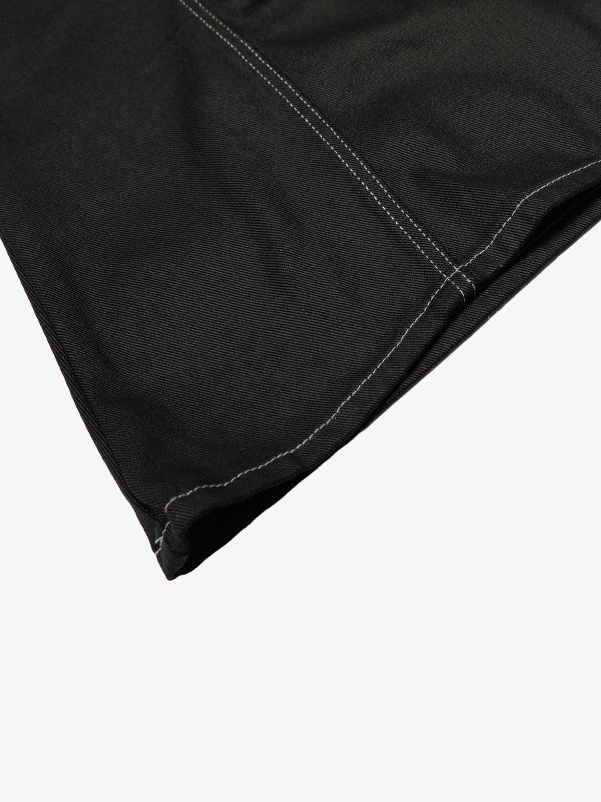 Contrast Stitch High-Waist Wide-Leg Barrel Jeans