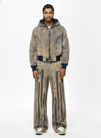 Retro Washed Brushstroke Baggy Jeans