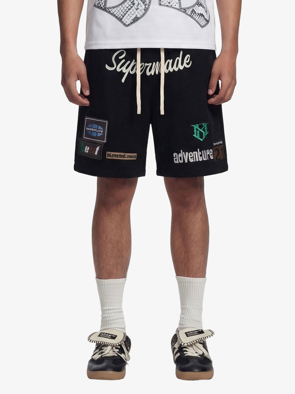 Street Graphic Drawstring Shorts