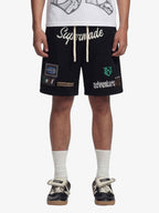 Street Graphic Drawstring Shorts