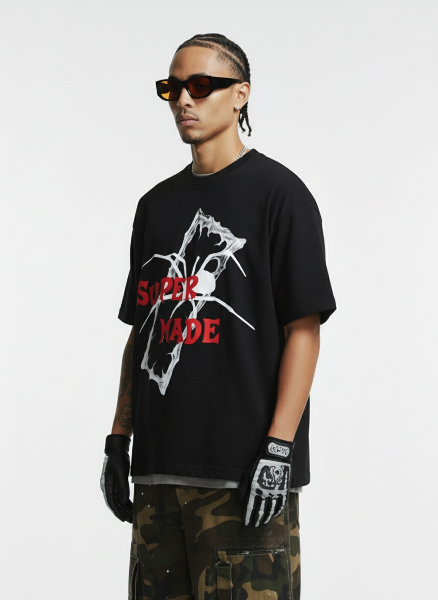 Gothic Spider Graphic T-Shirt