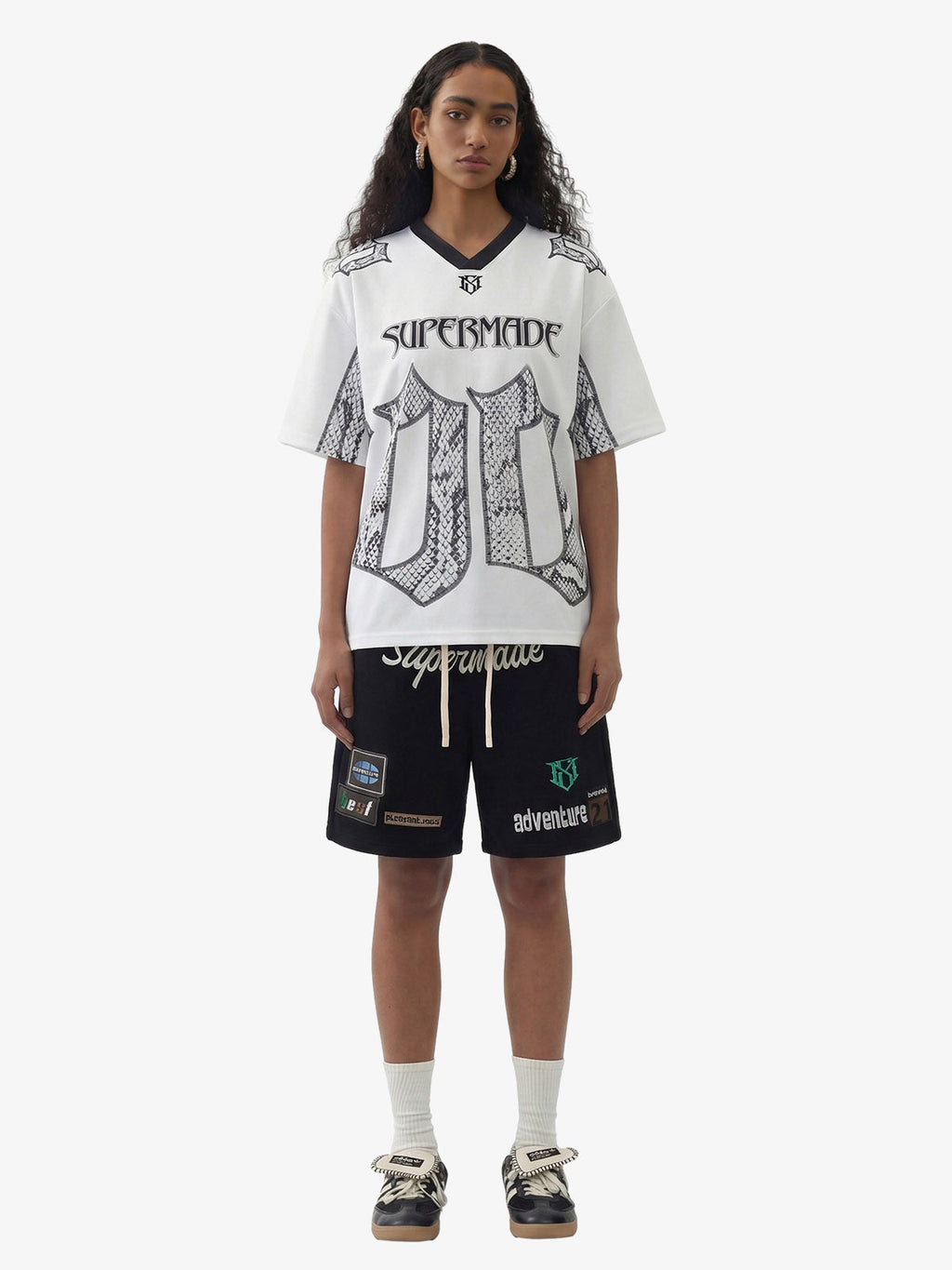 Street Graphic Drawstring Shorts