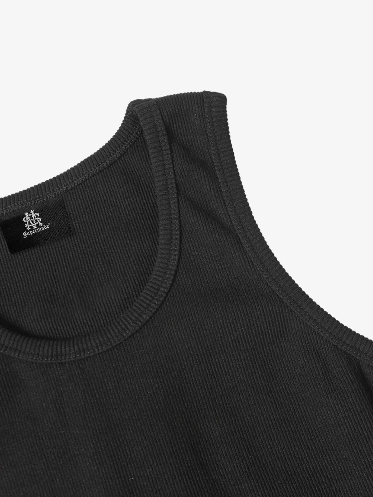 Street Ribbed Slim Fit Printed Vest